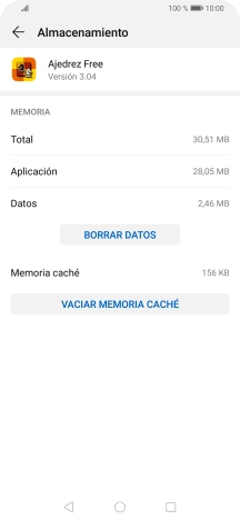 Pulsa VACIAR MEMORIA CACHÉ.