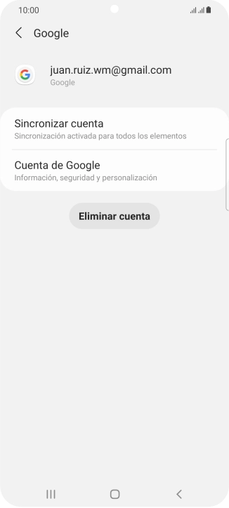 Pulsa Sincronizar cuenta.