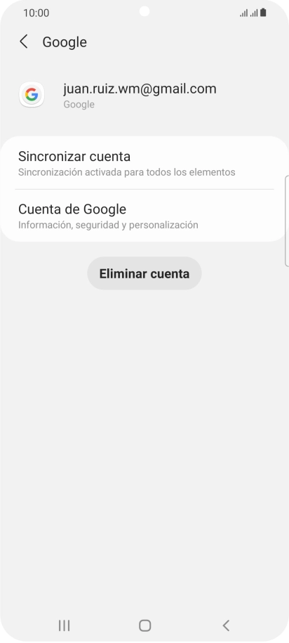 Pulsa Sincronizar cuenta.