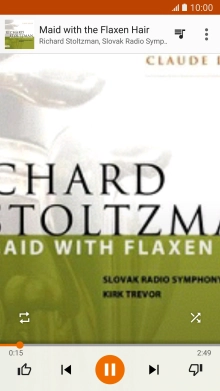 Pulsa la flecha hacia la derecha para ir al archivo de música siguiente.