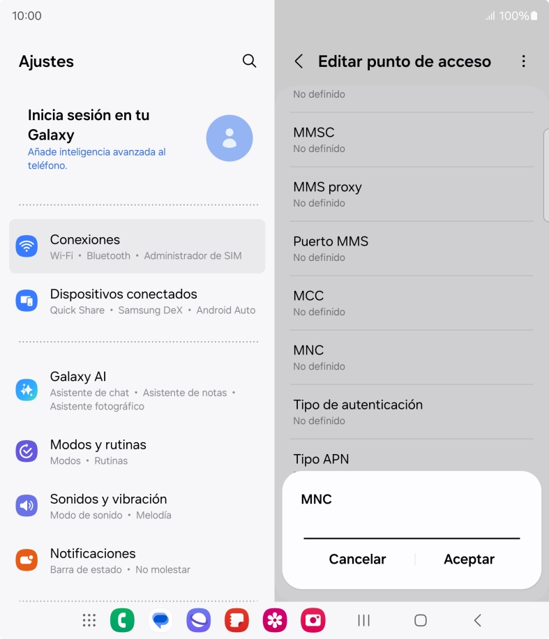 Introduce 01 y pulsa Aceptar.