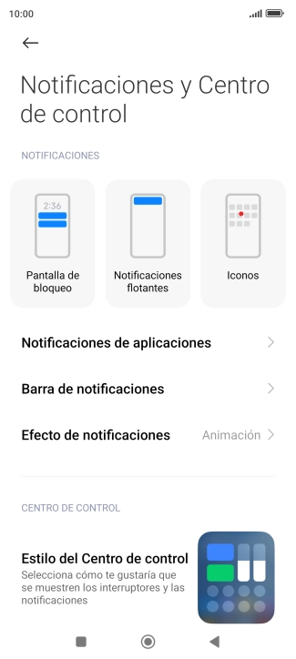 Pulsa Notificaciones de aplicaciones.