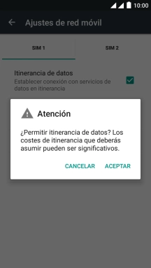 Si activas la función, pulsa ACEPTAR.