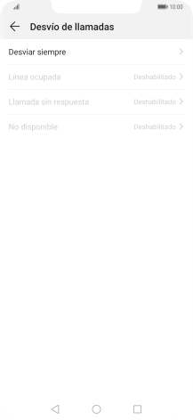 Pulsa el tipo de desvío deseado.