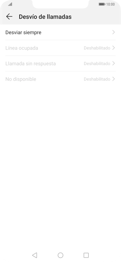 Pulsa el tipo de desvío deseado.