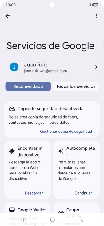 Pulsa Encontrar mi dispositivo.