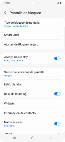 Pulsa Tipo de bloqueo de pantalla e introduce el código de seguridad extra que has creado anteriormente.