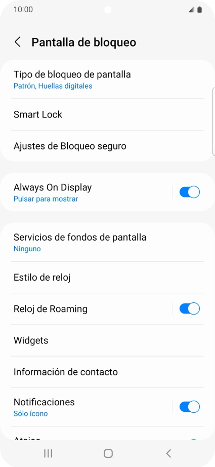 Pulsa Tipo de bloqueo de pantalla e introduce el código de seguridad extra que has creado anteriormente.