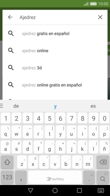 Introduce el nombre del tema o de la app y pulsa el icono de búsqueda.