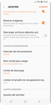 Pulsa Intervalo de sincronización.