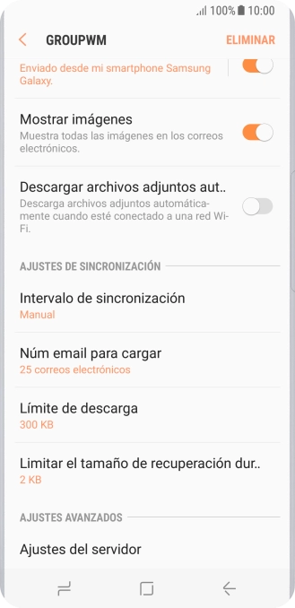 Pulsa Intervalo de sincronización.