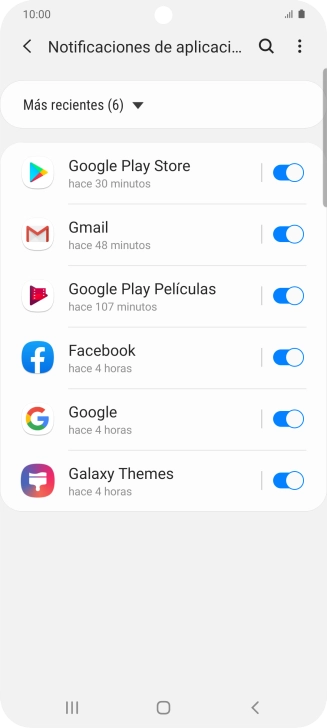 Pulsa la lista desplegable.