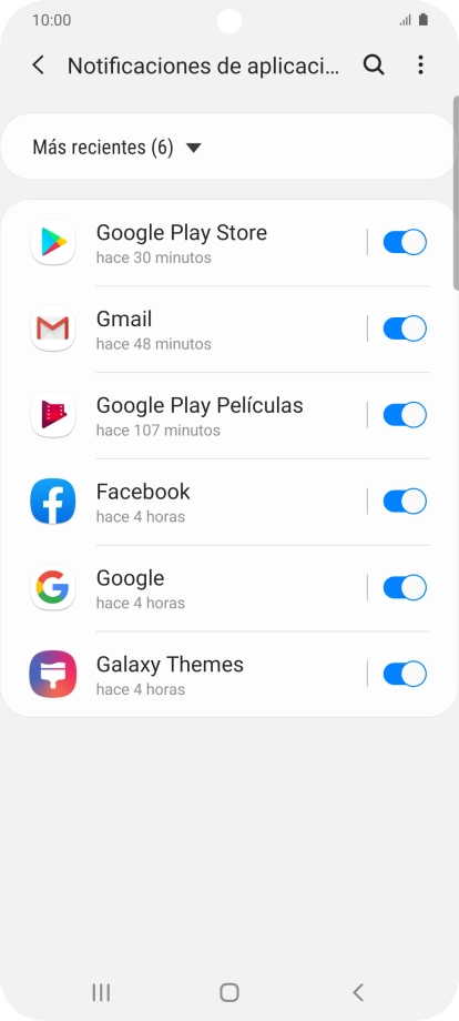 Pulsa la lista desplegable.