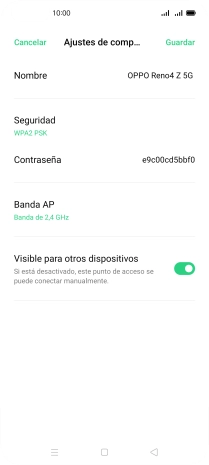 Pulsa Nombre e introduce el nombre deseado de la conexión wifi.