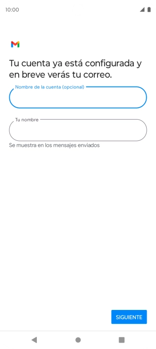 Pulsa Tu nombre e introduce el nombre del remitente.