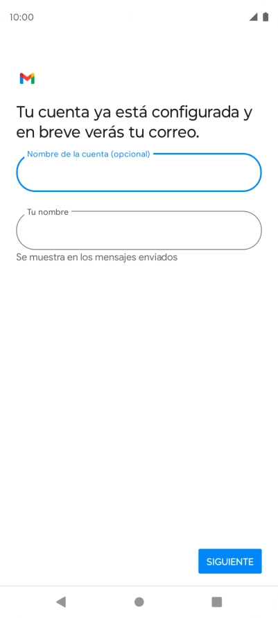 Pulsa Tu nombre e introduce el nombre del remitente.