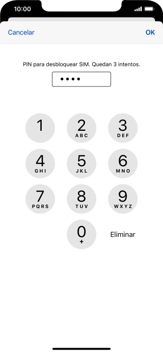Introduce tu código PIN y pulsa OK.