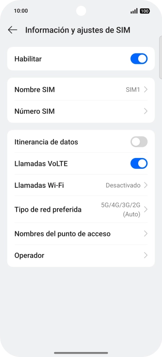 Pulsa Nombres del punto de acceso.