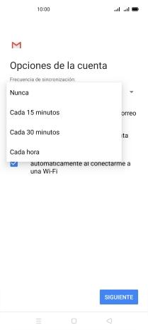 Pulsa el ajuste deseado.