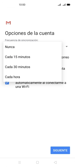 Pulsa el ajuste deseado.