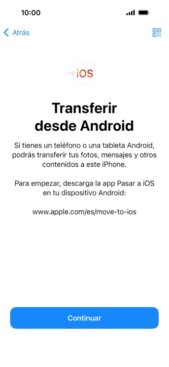 Para transferir contenido a tu teléfono, tienes que haber instalado la app 