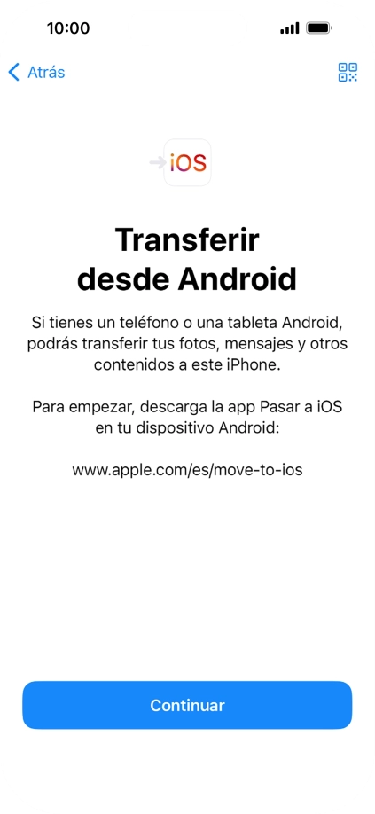 Para transferir contenido a tu teléfono, tienes que haber instalado la app 