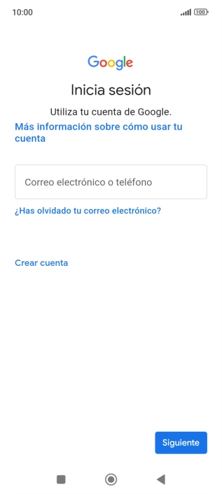 Si no tienes una cuenta de Google, pulsa Crear cuenta y sigue las indicaciones de la pantalla para ver cómo crear una cuenta nueva.