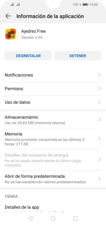 Pulsa Almacenamiento.