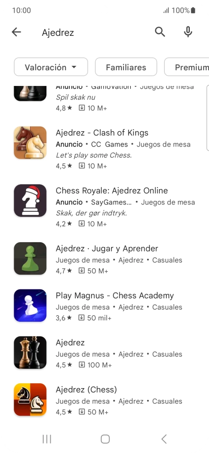 Pulsa la app deseada.