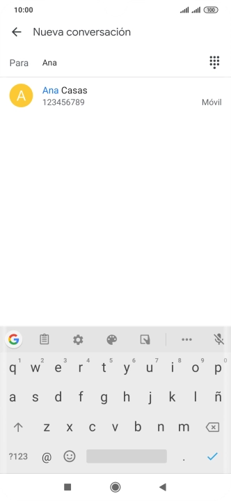 Pulsa el contacto deseado.