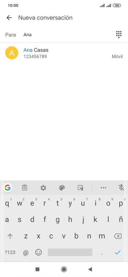 Pulsa el contacto deseado.