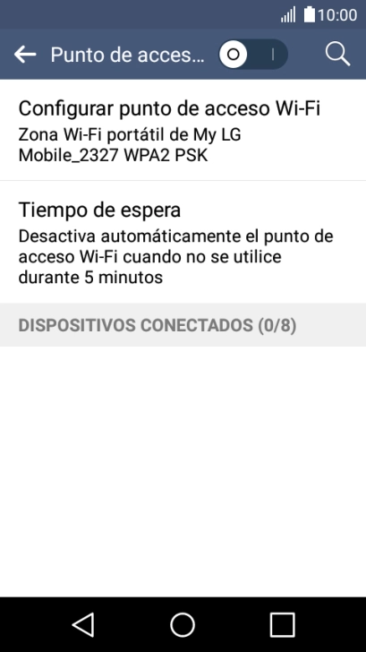 Pulsa Configurar punto de acceso Wi-Fi.