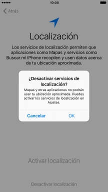 Si desactivas la función, pulsa OK.
