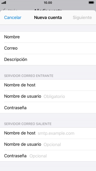 Pulsa Nombre de usuario e introduce el nombre de usuario de tu cuenta de correo electrónico.