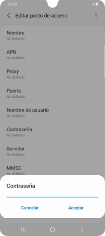 Introduce wap125 y pulsa Aceptar.