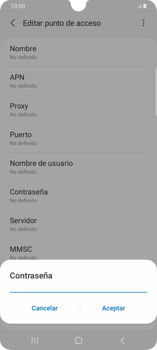 Introduce wap125 y pulsa Aceptar.