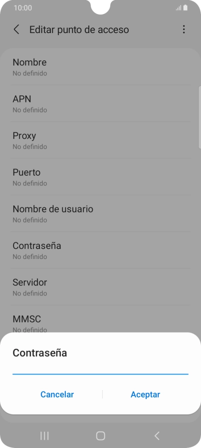 Introduce wap125 y pulsa Aceptar.