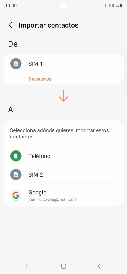 Pulsa Teléfono.