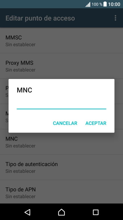 Introduce 01 y pulsa ACEPTAR.