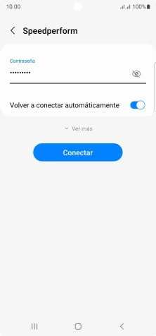 Introduce la contraseña de la red wifi y pulsa Conectar.