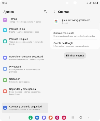 Pulsa Sincronizar cuenta.