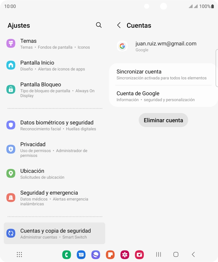 Pulsa Sincronizar cuenta.