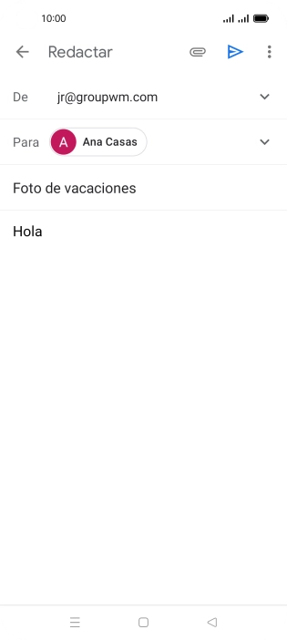 Pulsa el icono de anexos.