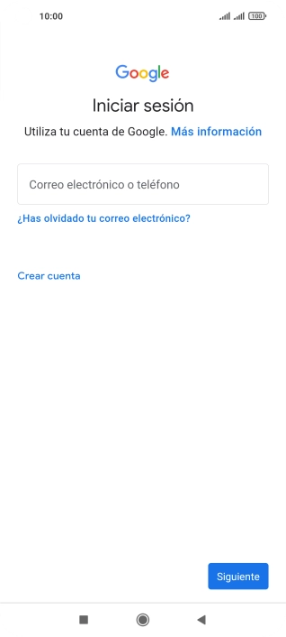 Si no tienes una cuenta de Google, pulsa Crear cuenta y sigue las indicaciones de la pantalla para ver cómo crear una cuenta nueva.