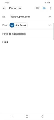 Pulsa el icono de anexos.