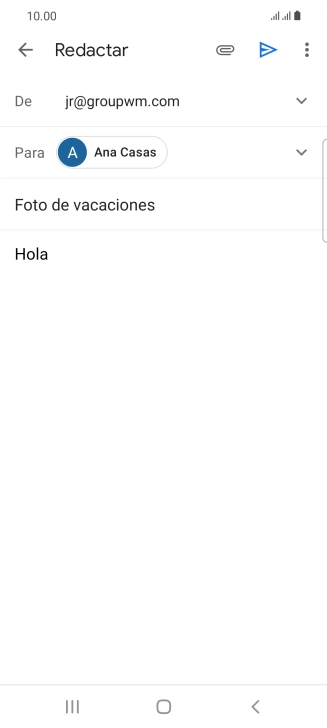 Pulsa el icono de anexos.