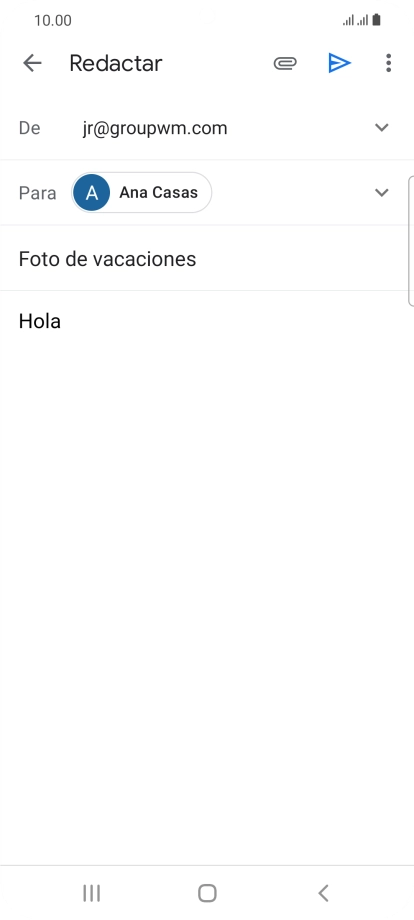 Pulsa el icono de anexos.