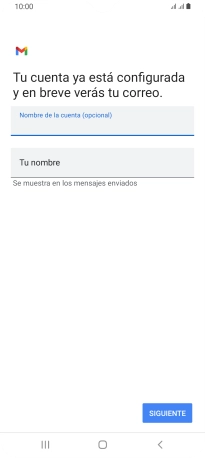 Pulsa Tu nombre e introduce el nombre del remitente.