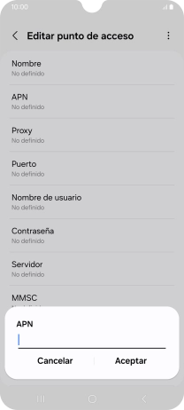 Introduce airtelwap.es y pulsa Aceptar.