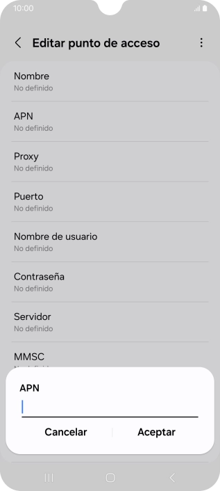 Introduce airtelwap.es y pulsa Aceptar.